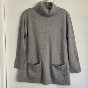 Grey Talbots Cowl Neck Sweater